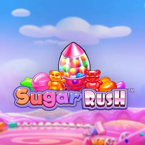 Sugar Rush met kleurrijke snoepjes en cluster pays